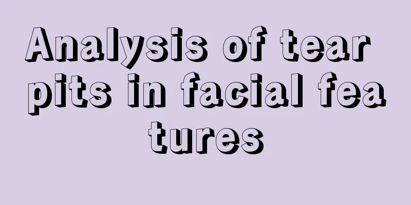 Analysis of tear pits in facial features