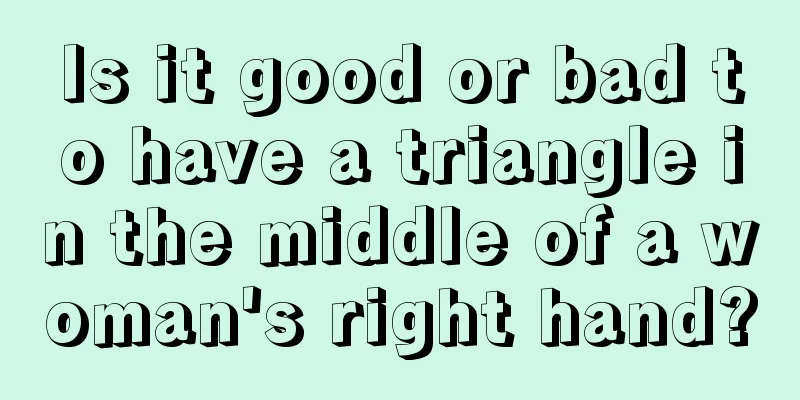 Is it good or bad to have a triangle in the middle of a woman's right hand?