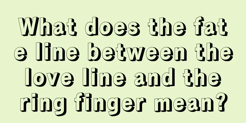 What does the fate line between the love line and the ring finger mean?