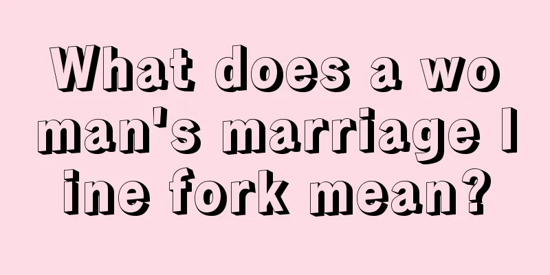 What does a woman's marriage line fork mean?