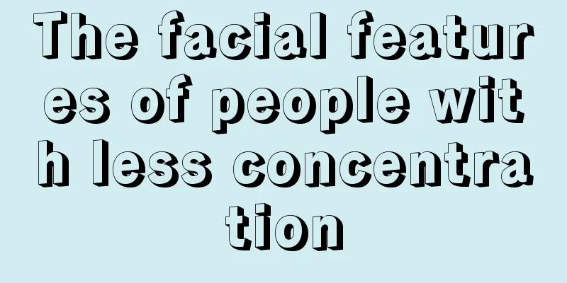 The facial features of people with less concentration