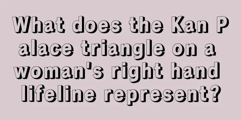 What does the Kan Palace triangle on a woman's right hand lifeline represent?
