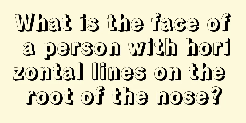 What is the face of a person with horizontal lines on the root of the nose?