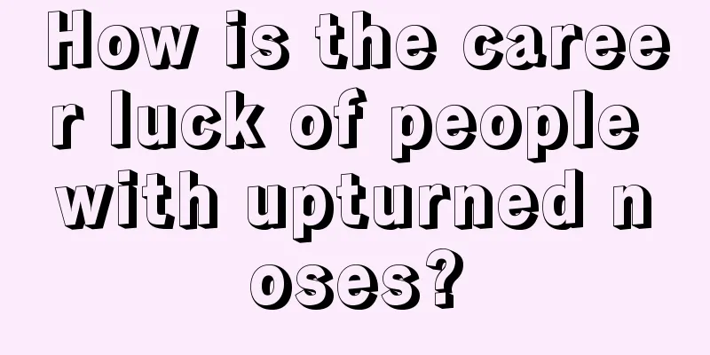 How is the career luck of people with upturned noses?