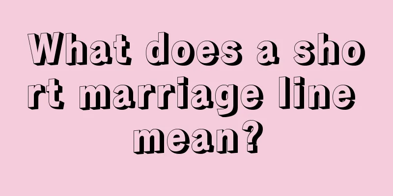 What does a short marriage line mean?
