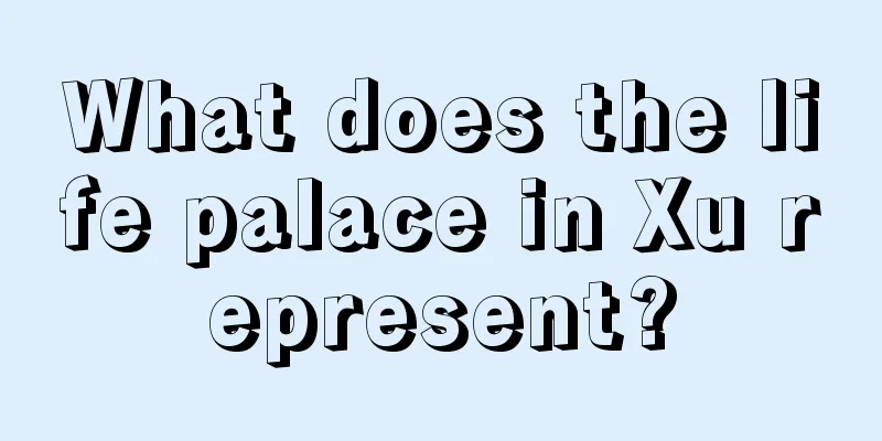 What does the life palace in Xu represent?