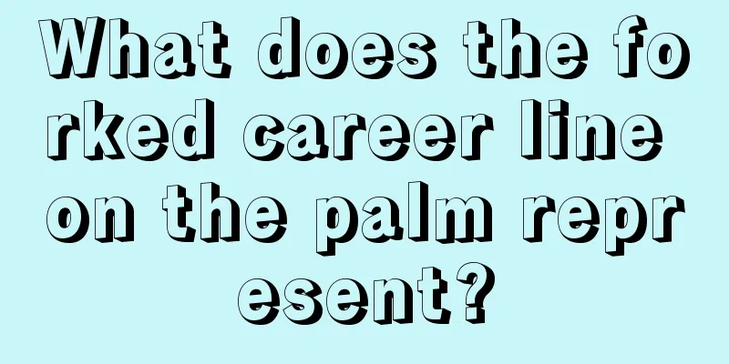 What does the forked career line on the palm represent?