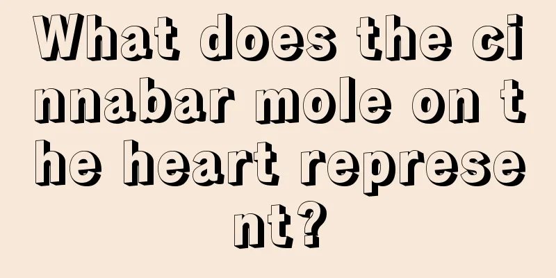 What does the cinnabar mole on the heart represent?