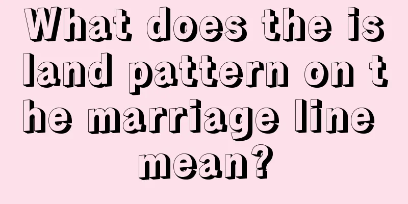 What does the island pattern on the marriage line mean?