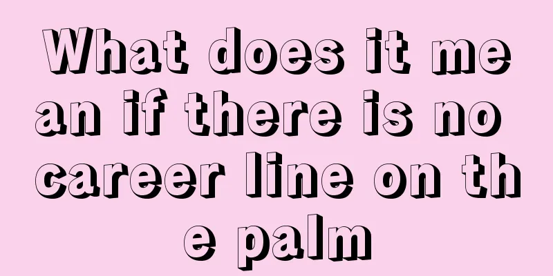 What does it mean if there is no career line on the palm