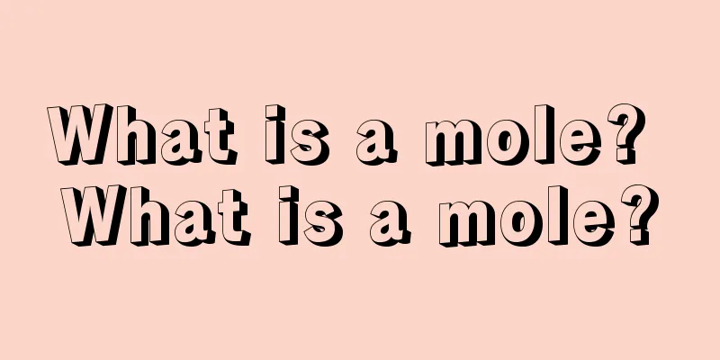 What is a mole? What is a mole?
