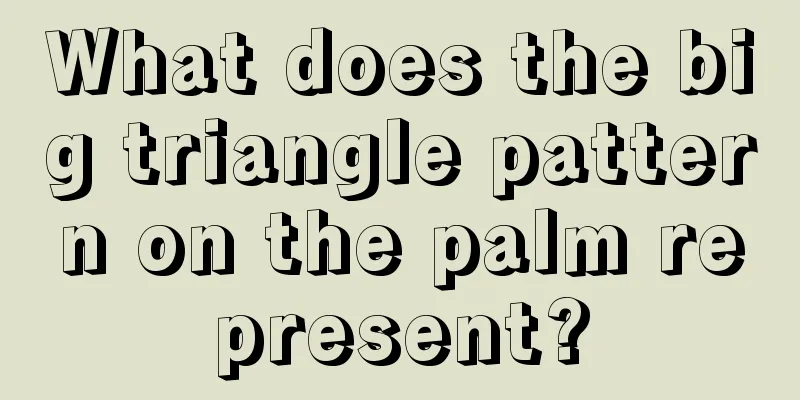What does the big triangle pattern on the palm represent?