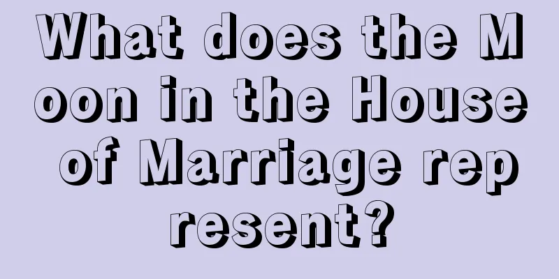 What does the Moon in the House of Marriage represent?