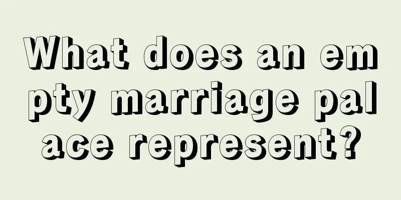 What does an empty marriage palace represent?