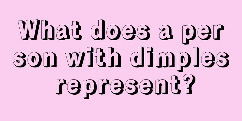 What does a person with dimples represent?