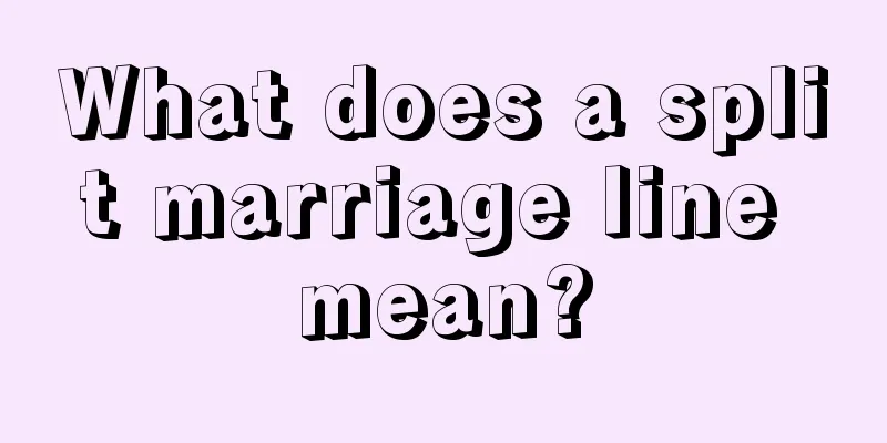 What does a split marriage line mean?