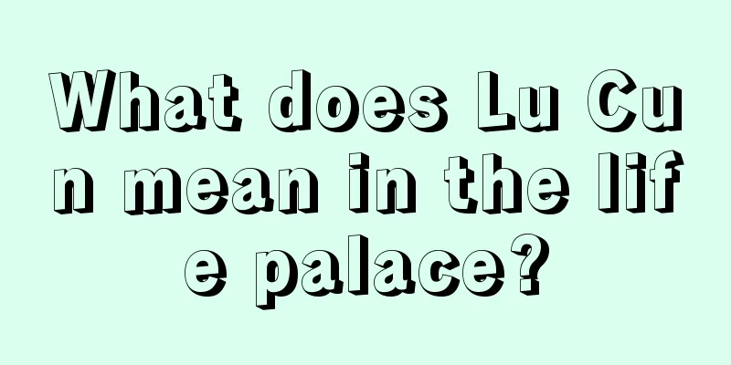 What does Lu Cun mean in the life palace?
