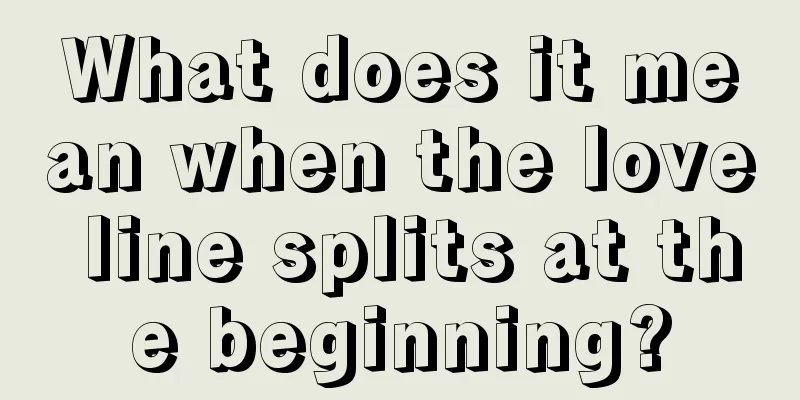 What does it mean when the love line splits at the beginning?