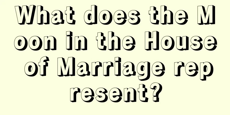 What does the Moon in the House of Marriage represent?