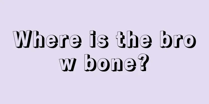 Where is the brow bone?