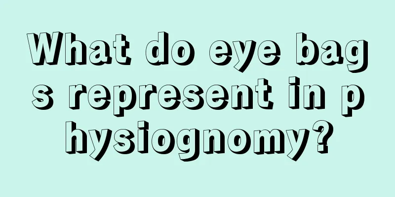 What do eye bags represent in physiognomy?
