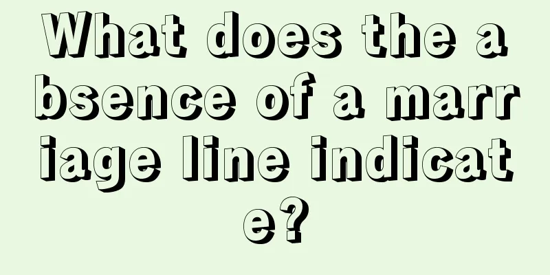 What does the absence of a marriage line indicate?