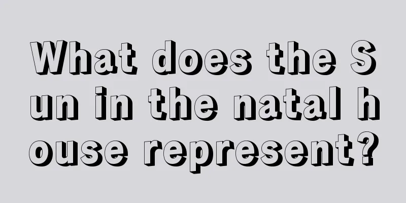 What does the Sun in the natal house represent?
