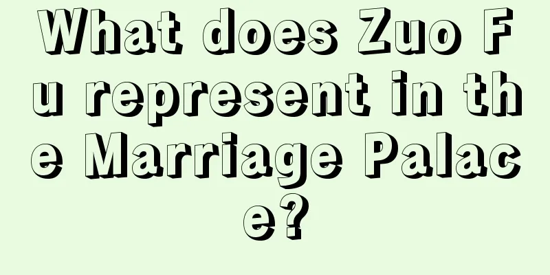 What does Zuo Fu represent in the Marriage Palace?