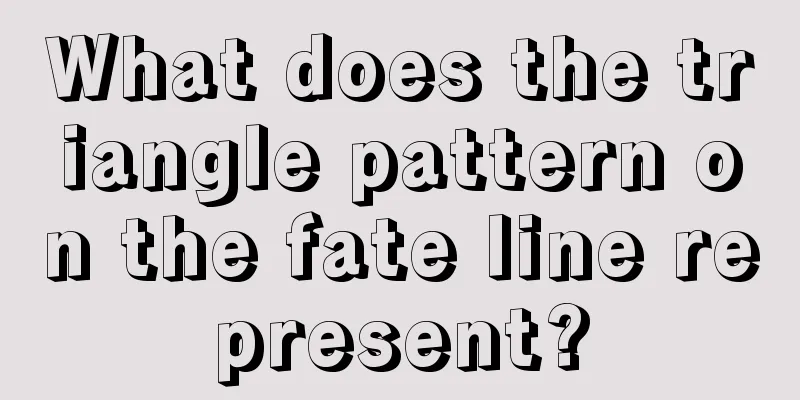 What does the triangle pattern on the fate line represent?