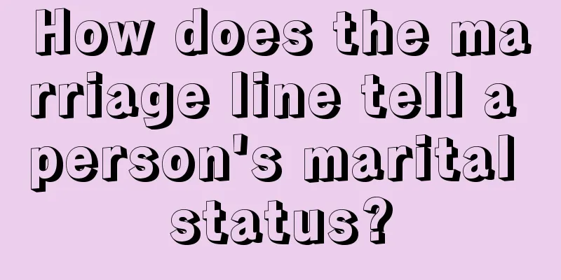 How does the marriage line tell a person's marital status?