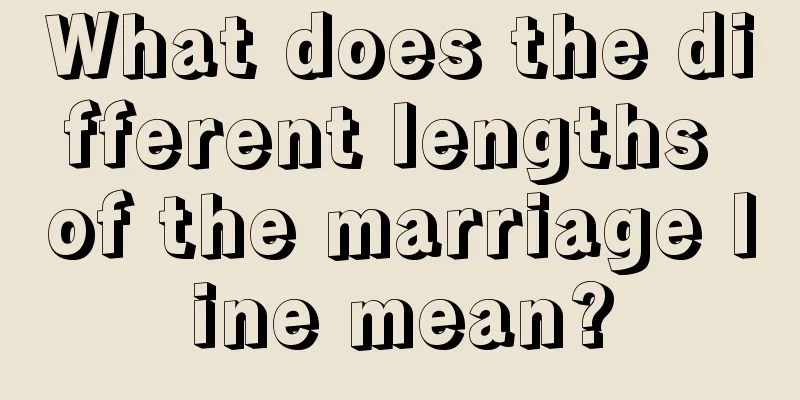 What does the different lengths of the marriage line mean?