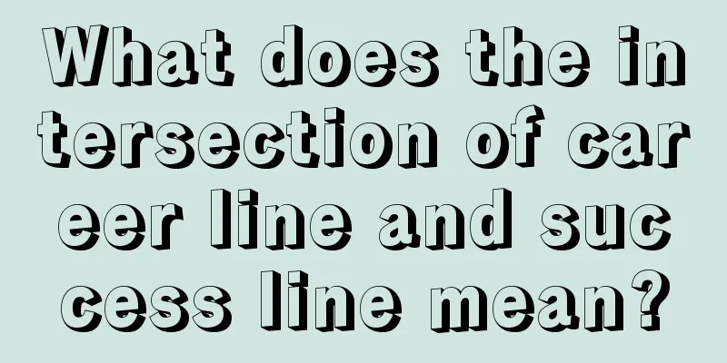What does the intersection of career line and success line mean?