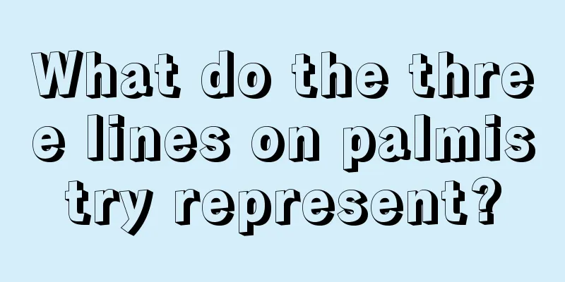 What do the three lines on palmistry represent?
