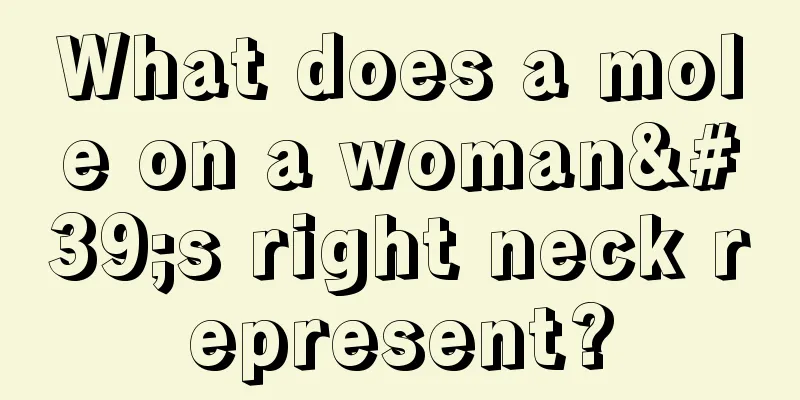 What does a mole on a woman's right neck represent?