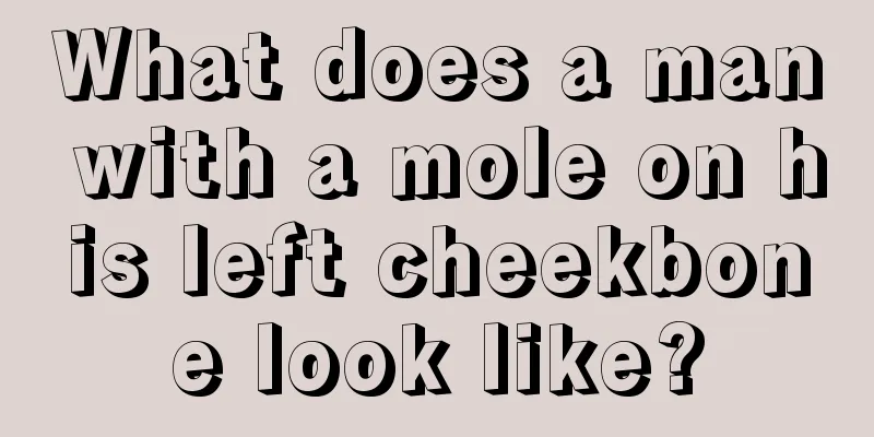 What does a man with a mole on his left cheekbone look like?