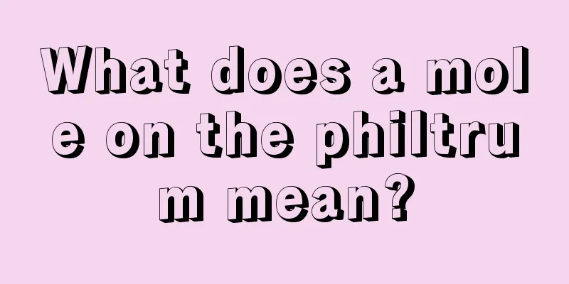 What does a mole on the philtrum mean?