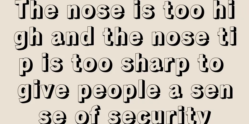 The nose is too high and the nose tip is too sharp to give people a sense of security