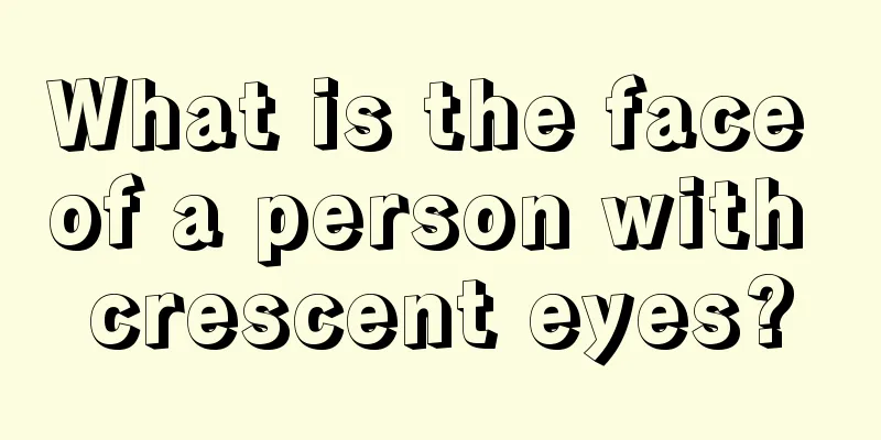 What is the face of a person with crescent eyes?