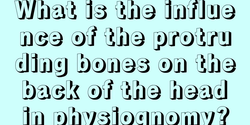 What is the influence of the protruding bones on the back of the head in physiognomy?