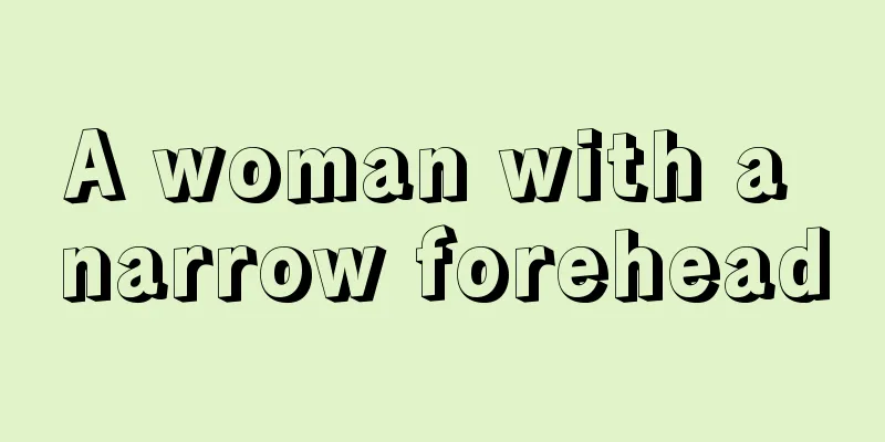 A woman with a narrow forehead