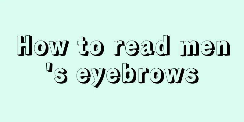How to read men's eyebrows