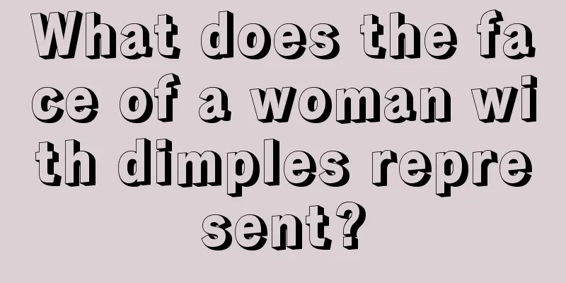 What does the face of a woman with dimples represent?
