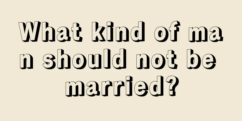 What kind of man should not be married?
