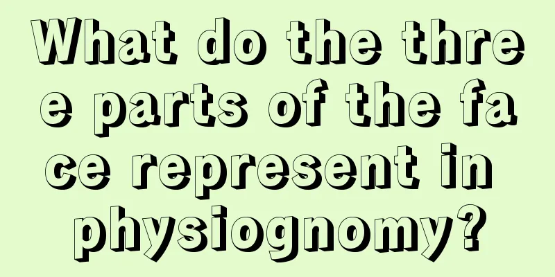 What do the three parts of the face represent in physiognomy?