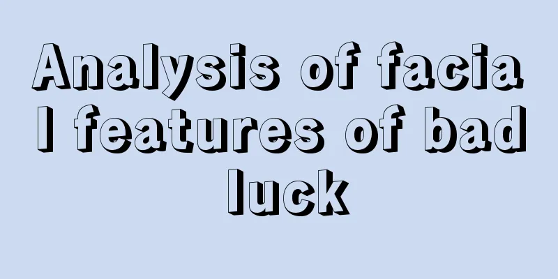 Analysis of facial features of bad luck