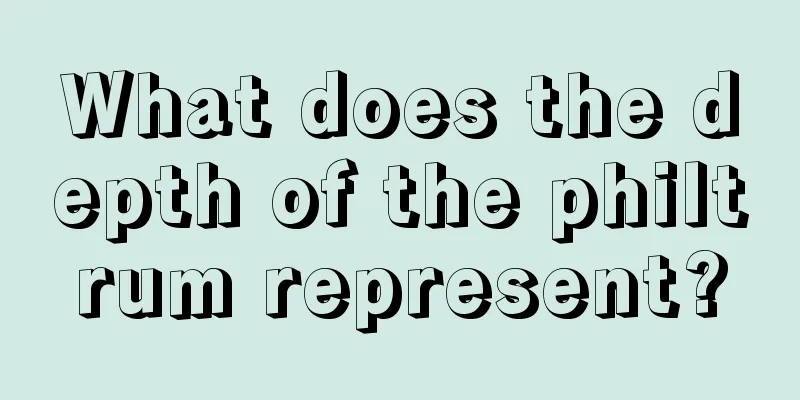 What does the depth of the philtrum represent?