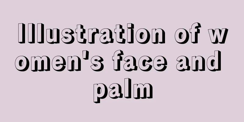 Illustration of women's face and palm