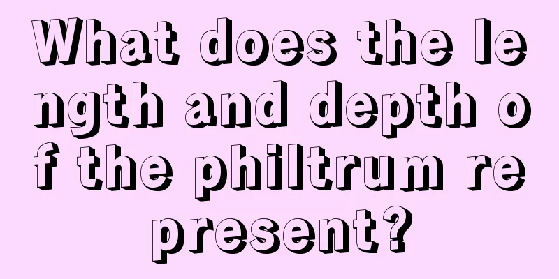 What does the length and depth of the philtrum represent?