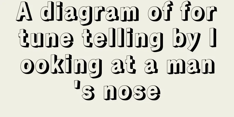 A diagram of fortune telling by looking at a man's nose