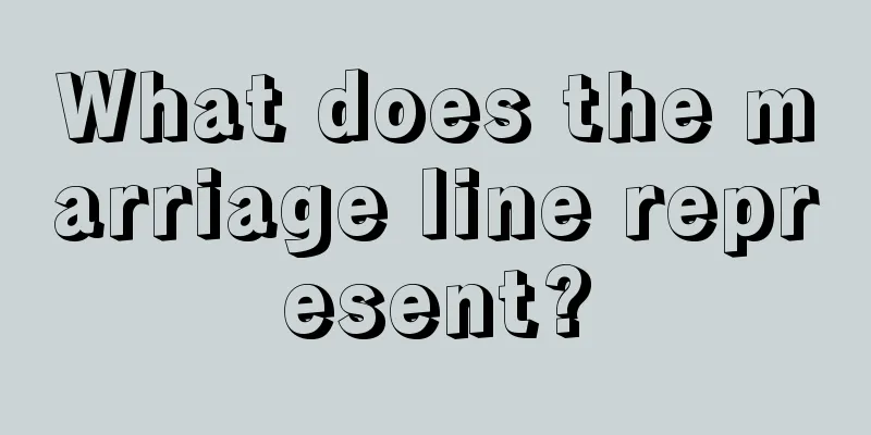 What does the marriage line represent?